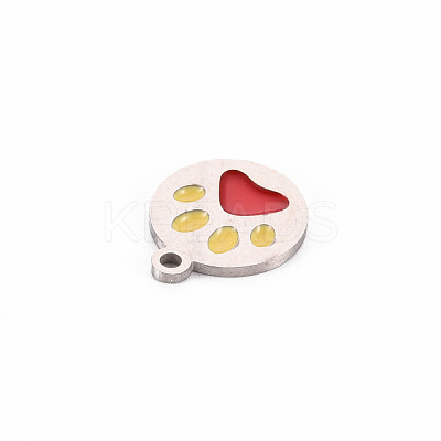 304 Stainless Steel Enamel Charms STAS-Q242-039B-1