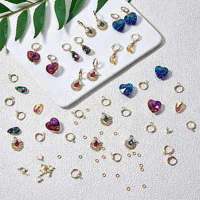 DIY Geometry Drop Earring Making Kits DIY-SZ0007-90-1