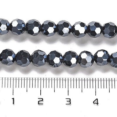 Electroplate Opaque Glass Beads Strands LS-EGLA-A035-P6mm-A18-1