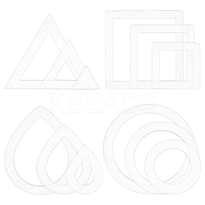 Transparent Acrylic Fringe Trimming Tool TACR-WH0014-14-1