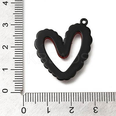 Red and Black Double Screen Alloy Pendants FIND-Z067-01B-06-1
