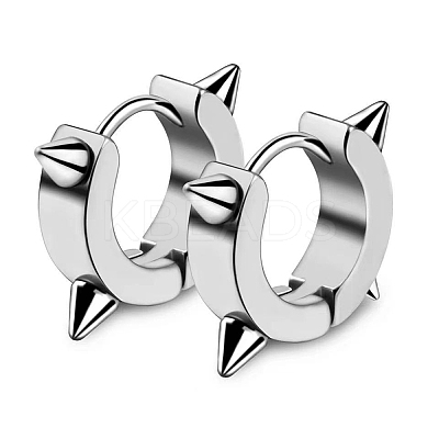 Stainless Steel Hoop Earrings PW-WG73897-06-1