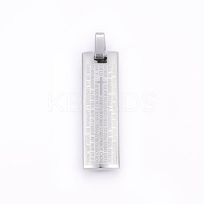 Non-Tarnish 304 Stainless Steel Pendants STAS-O103-25C-1