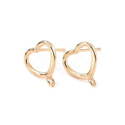 Brass Stud Earring Findings FIND-WH0038-58KCG-1