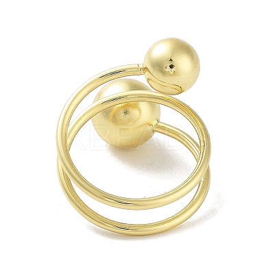 Rack Plating Brass Cuff Rings RJEW-D025-06G-1