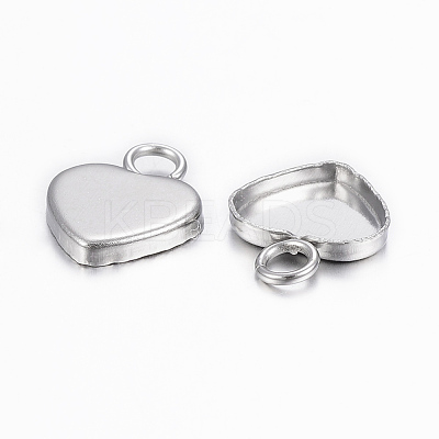 Tarnish Resistant 304 Stainless Steel Pendant Cabochon Settings STAS-K155-15P-1