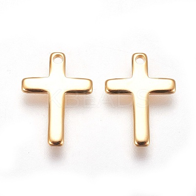 Brass Tiny Cross Charms LS-X-KK-Q735-301G-1