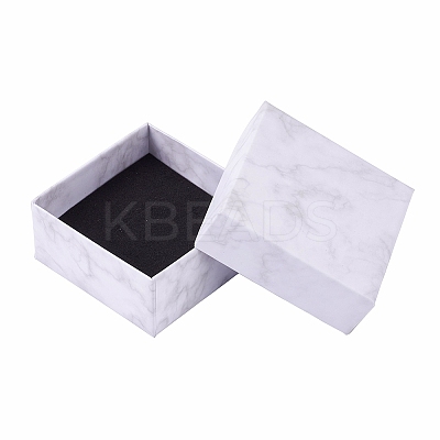 Square Kraft Cardboard Jewelry Boxes AJEW-CJ0001-19-1