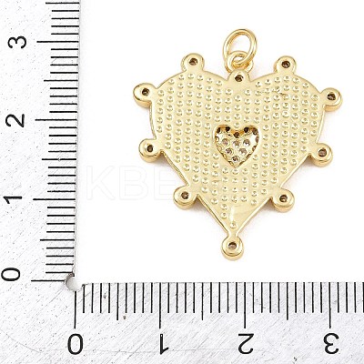 Brass Micro Pave Clear Cubic Zirconia Pendants KK-L275-71L-G-1