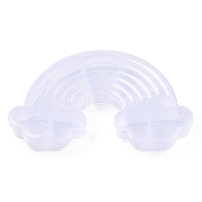 9 Grids Rainbow Plastic Bead Containers CON-T002-06-1