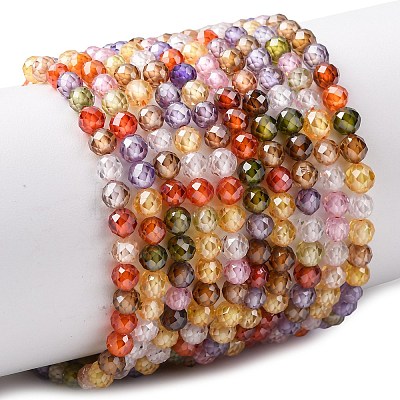 Cubic Zirconia Beads Strands G-G792-47-C-1