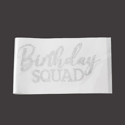Word Birthday Squad Hotfix Rhinestone DIY-XCP0002-24-1