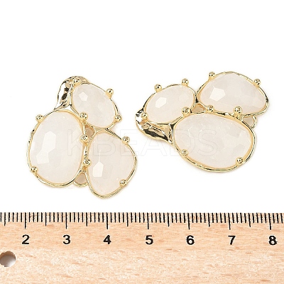 Natural Quartz Crystal Links connectors G-E526-28K-1