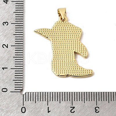 Brass Enamel Pendants KK-A296-48D-G-1