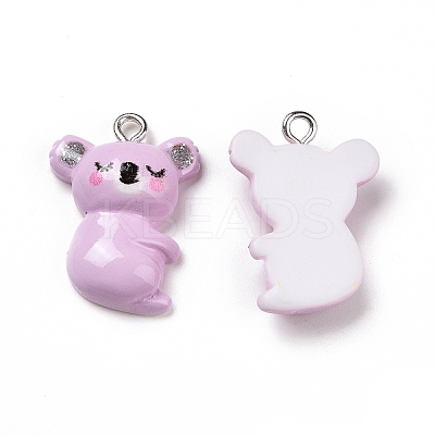 Opaque Resin Pendants LS-X-RESI-J023-15B-1