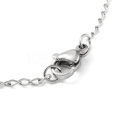 Non-Tarnish 202 Stainless Steel Rosary Bead Necklaces NJEW-D060-01E-GP-1