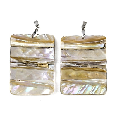 Natural Freshwater Shell Big Pendants SSHEL-B003-05P-02-1