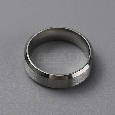 Matte Style 304 Stainless Steel Wide Band Finger Rings for Women Men RJEW-WH0009-14C-P-1