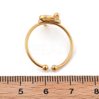 Snake 304 Stainless Steel Open Cuff Ring for Women LS-RJEW-M049-02G-1