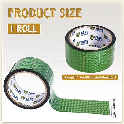 50M Laser Shining Bopp Plastic Scrapbook Decorative Adhesive Tapes AJEW-WH20002-57B-04-1
