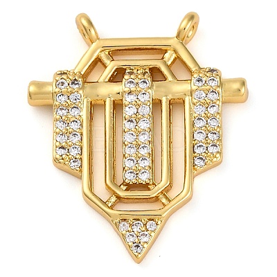 Brass Micro Pave Cubic Zirconia Pendants KK-K339-10B-01-1
