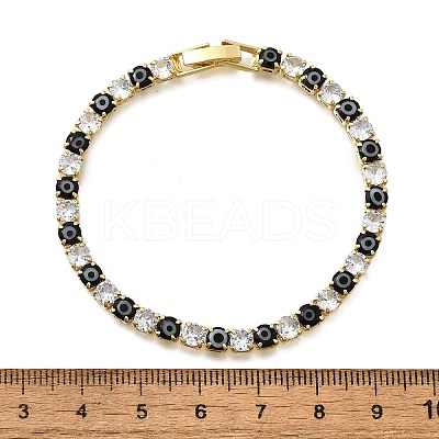 Brass Enamel Link & Charm Bracelets BJEW-Z094-02G-02B-1