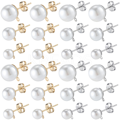 304 Stainless Steel Stud Earring Findings EJEW-SP0001-17G-1