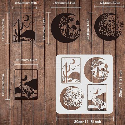 Plastic Reusable Drawing Painting Stencils Templates DIY-WH0172-395-1