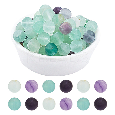 Natural Fluorite Beads Strands G-AR0003-76-1