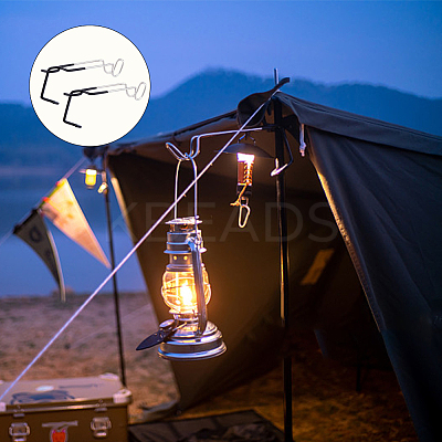 Stainless Steel Camping Lantern Hooks Hangers AJEW-WH0332-45-1