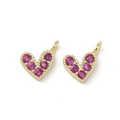 Brass Micro Pave Cubic Zirconia Charms RB-I078-66G-NR-1-1