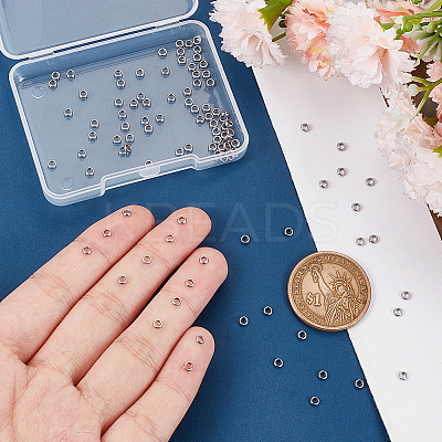 100Pcs 201 Stainless Steel Spacer Beads STAS-UN0059-49-1