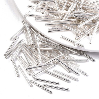 Electroplate Glass Bugle Beads SEED-S043-02B-02-1