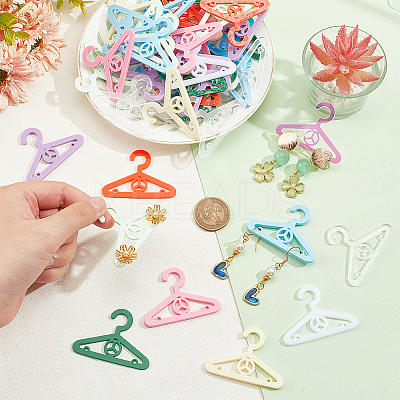 50Pcs 10 Colors Mini Acrylic Earring Hanger EDIS-PH0001-87C-1