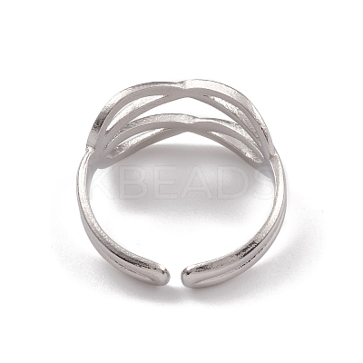 Non-Tarnish 304 Stainless Steel Cuff Rings RJEW-G285-40P-1