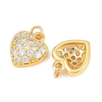 Brass Micro Pave Cubic Zirconia Pendants KK-F927-12E-G-1