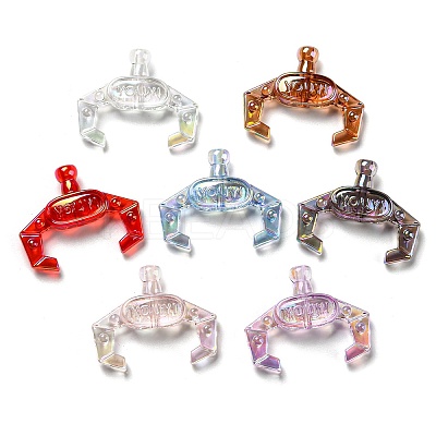 Transparent UV Plating Acrylic Beads OACR-H022-07-1