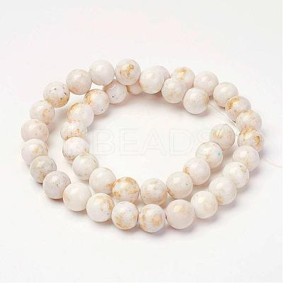 Natural Mashan Jade Beads Strands G-P232-01-F-10mm-1