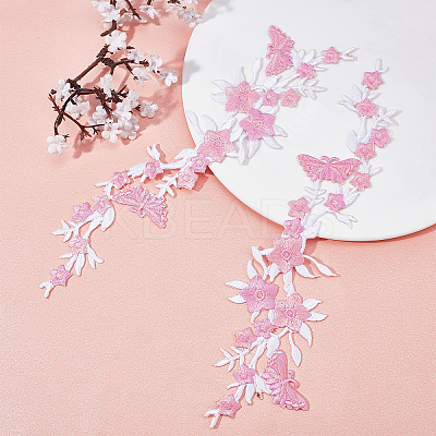 4Pcs Polyester Embroidered Sew on/Iron on Collar Decoration DIY-GF0006-08C-1