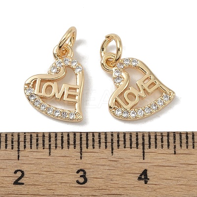 Brass Micro Pave Clear Cubic Zirconia Pendants KK-S367-14A-1
