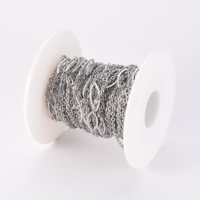 Tarnish Resistant 304 Stainless Steel Cable Chains CHS-E020-01P-1