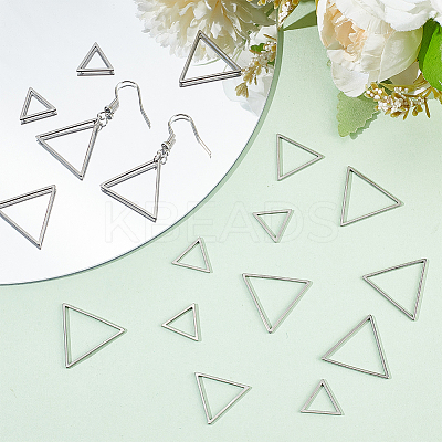 DIY 304 Stainless Steel Triangle Dangle Earrings Making Kit DIY-DR0001-40-1