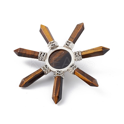 Chakra Natural Tiger Eye Energy Tower Pyramid G-L524-08P-02-1