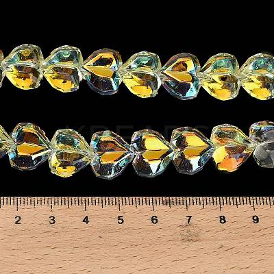 Electroplate Transparent Glass Beads Strands EGLA-B012-AB02-1