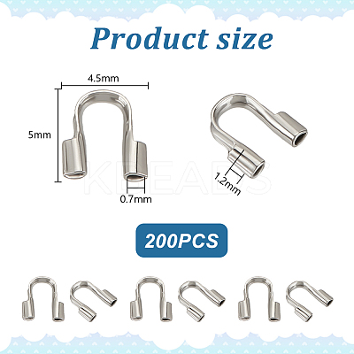 200Pcs 304 Stainless Steel Wire Guardian and Protectors STAS-PH0005-54-1