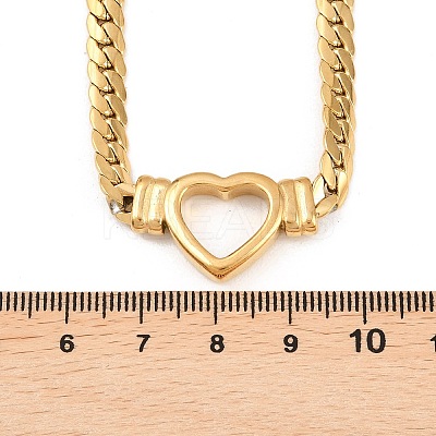 Ion Plating(IP) Flat Cuban Link Chunky Chain Necklace NJEW-Q335-13G-1