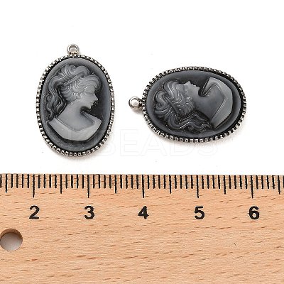 304 Stainless Steel Pendants STAS-L022-044P-1