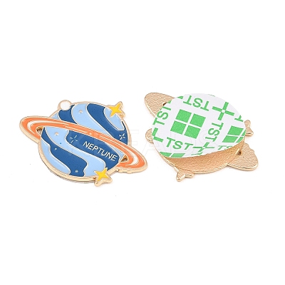 Space Planet Alloy Enamel Cabochons AL-CBA1A6F-07KCG-G-1