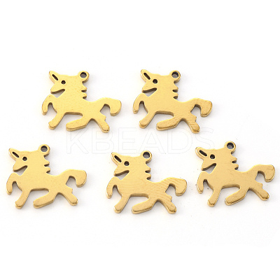 PVD Vacuum Plating 304 Stainless Steel Charms STAS-N092-94G-1