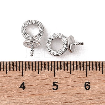 Brass with Cubic Zirconia Peg Bails LS-KK-B087-13B-P-1